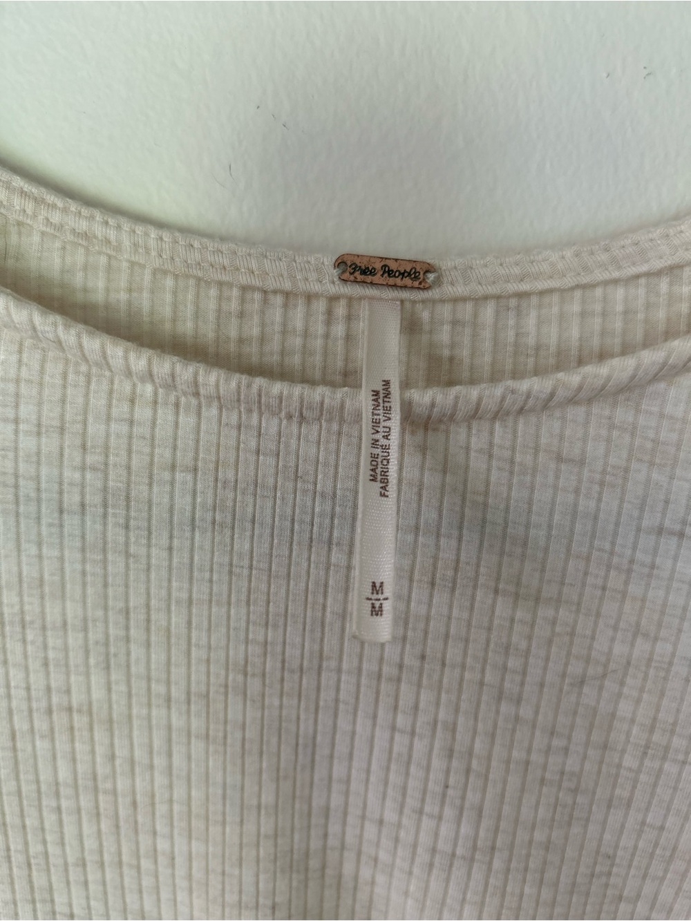 Free People Brookside Rib T-Shirt & Overalls Set in Ivory - Picture 4 of 6